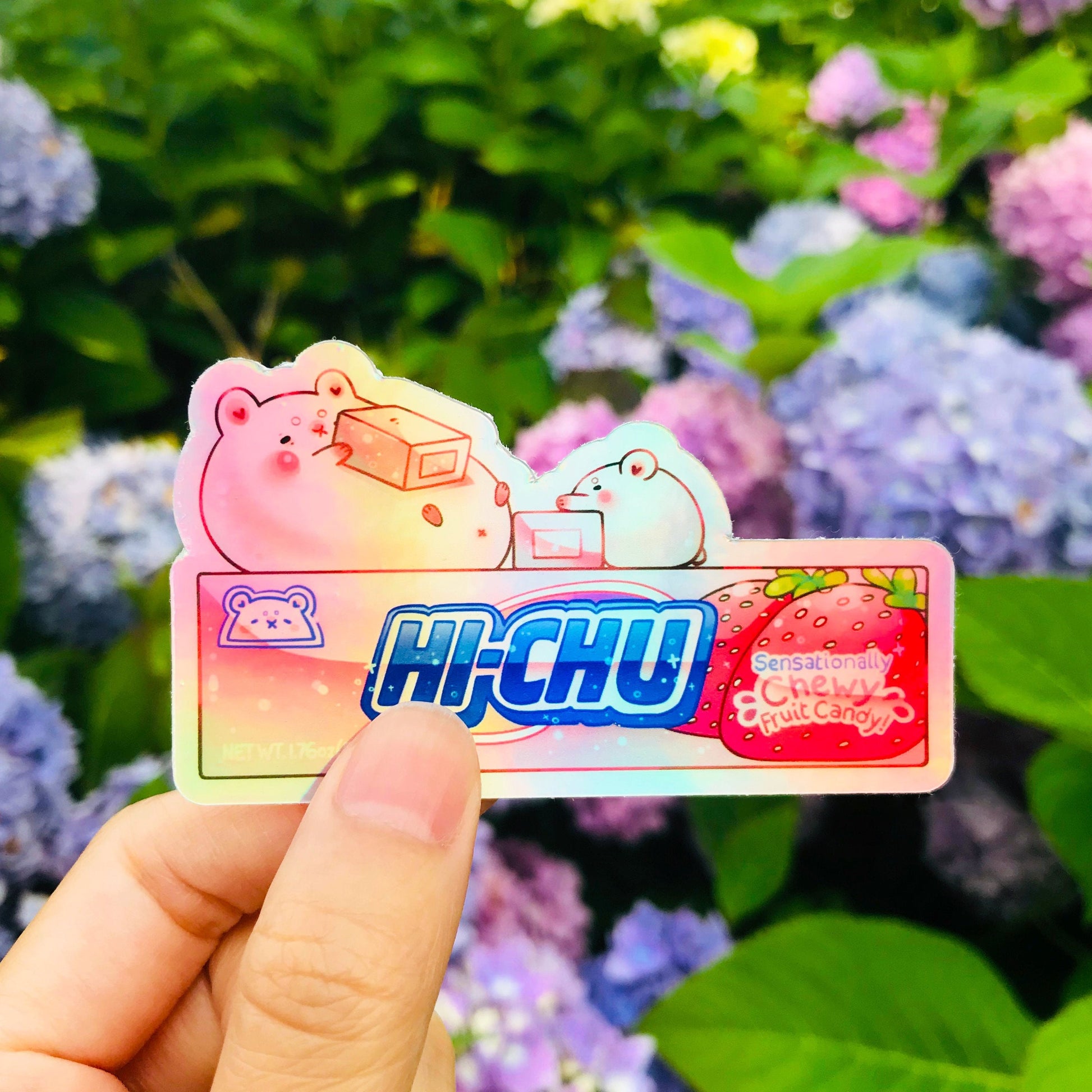 Holographic Hi-Chew sticker | Cute snack sticker | Cute vinyl sticker | Cute laptop decal