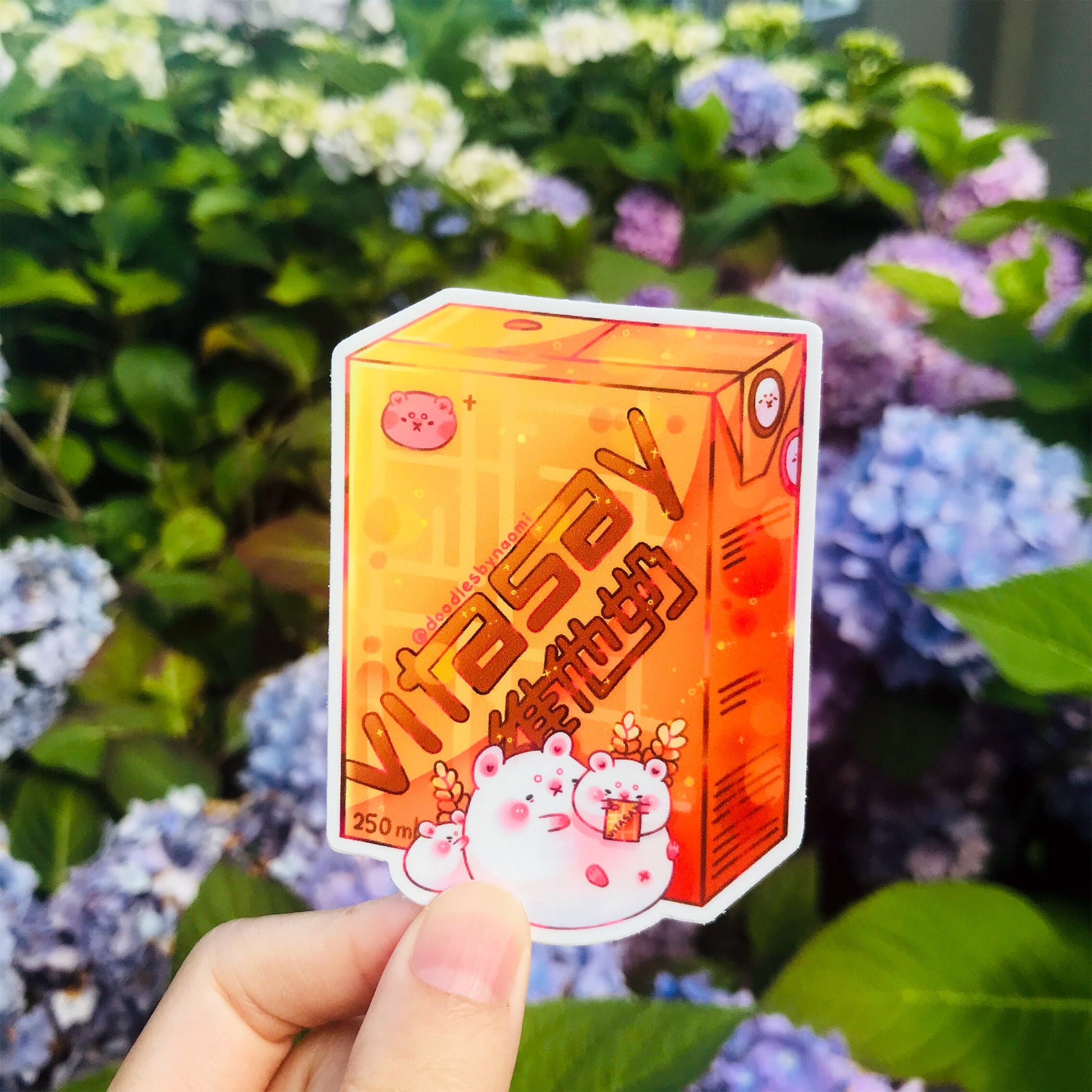 Malt Vitasoy sticker | Vita drink sticker | Cute hamster sticker | Cute laptop decal