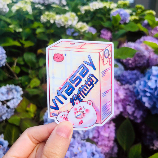 Vitasoy sticker | Vita drink sticker | Cute hamster sticker | Cute laptop decal