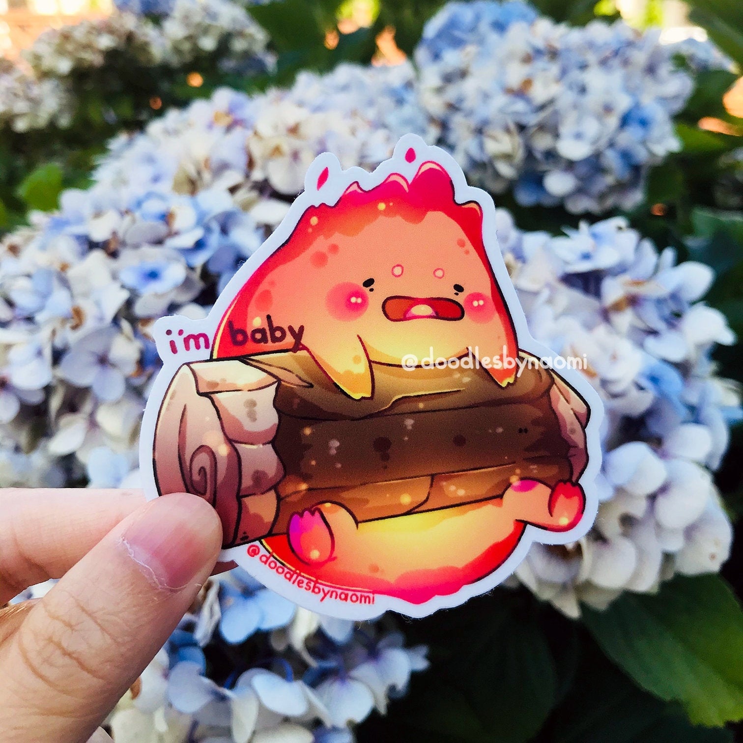 Cute anime bonfire stickers | Japanese anime stickers | Cute vinyl sticker | Cute laptop decal
