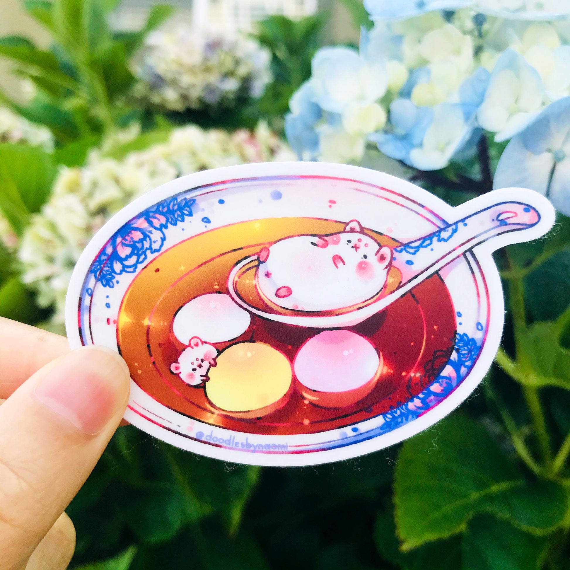 Tang Yuan sticker | Food sticker | Asian sticker | Cute vinyl sticker | Cute laptop decal