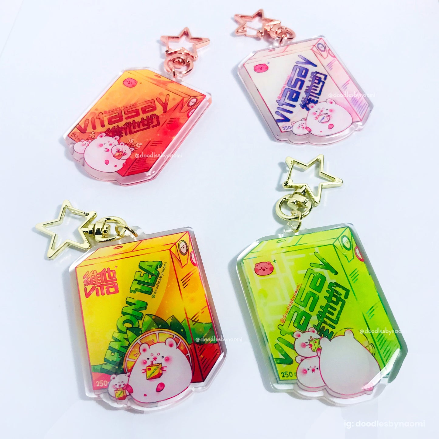 Vita Drink keychain | Lemon tea keychain | Vitasoy keychain | Cute keychain