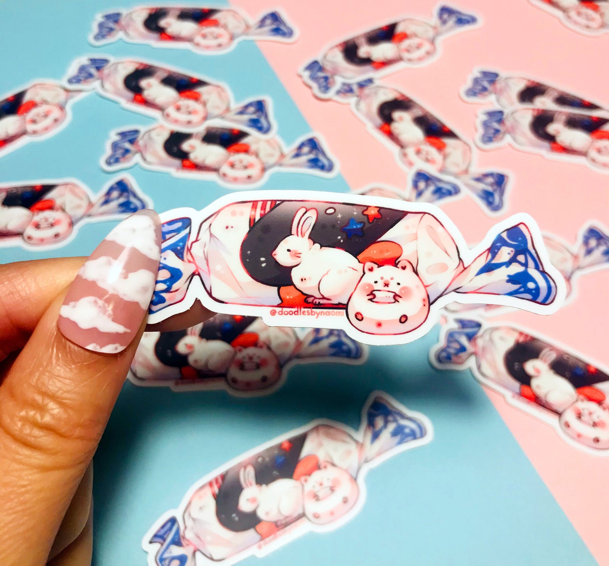White rabbit candy sticker | Asian candy sticker | Cute vinyl sticker | Cute laptop decal