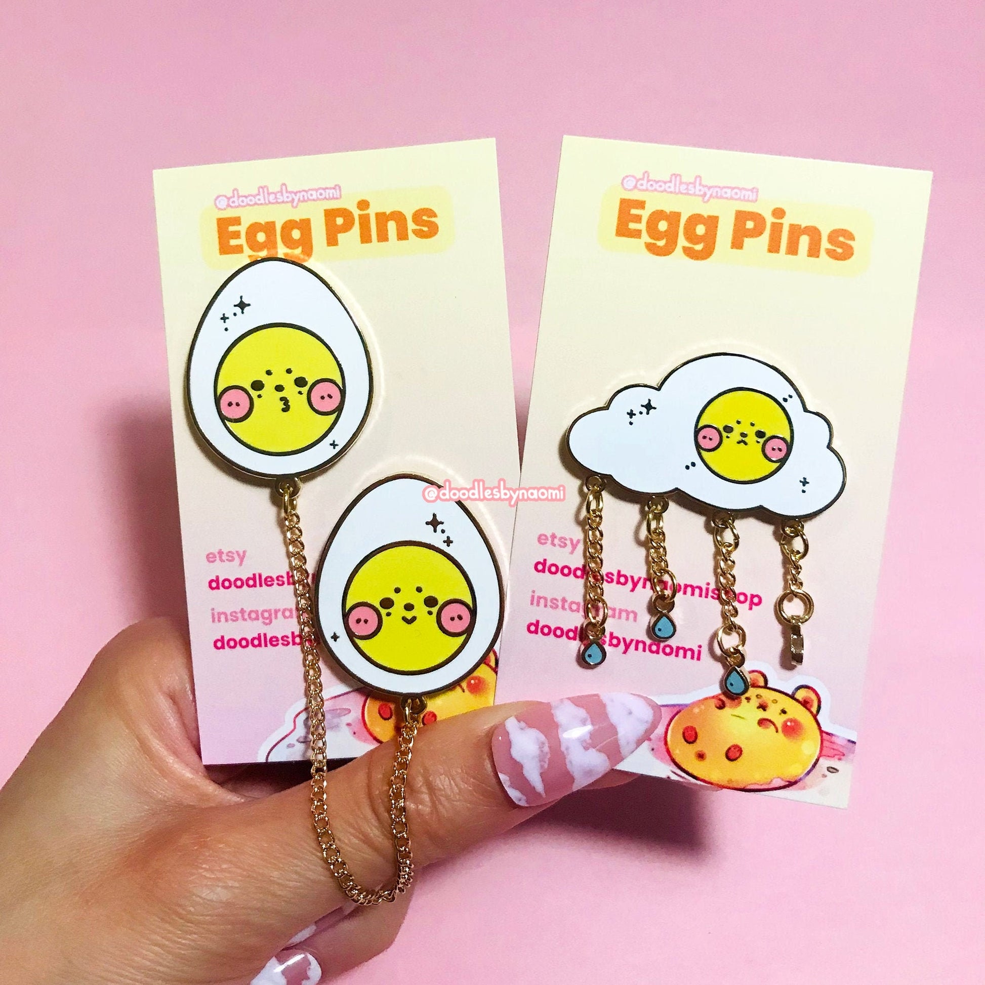 Egg enamel pin | Egg pins | Snack enamel pin | Food enamel pin