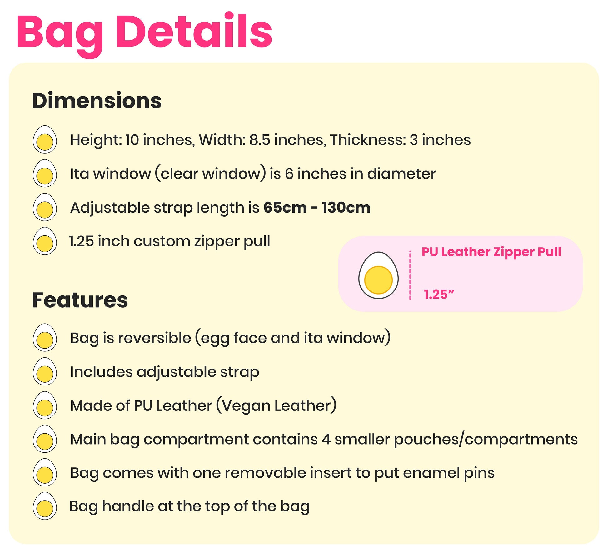 Egg ita bag | Cute ita bag | Egg bag (Please read description)