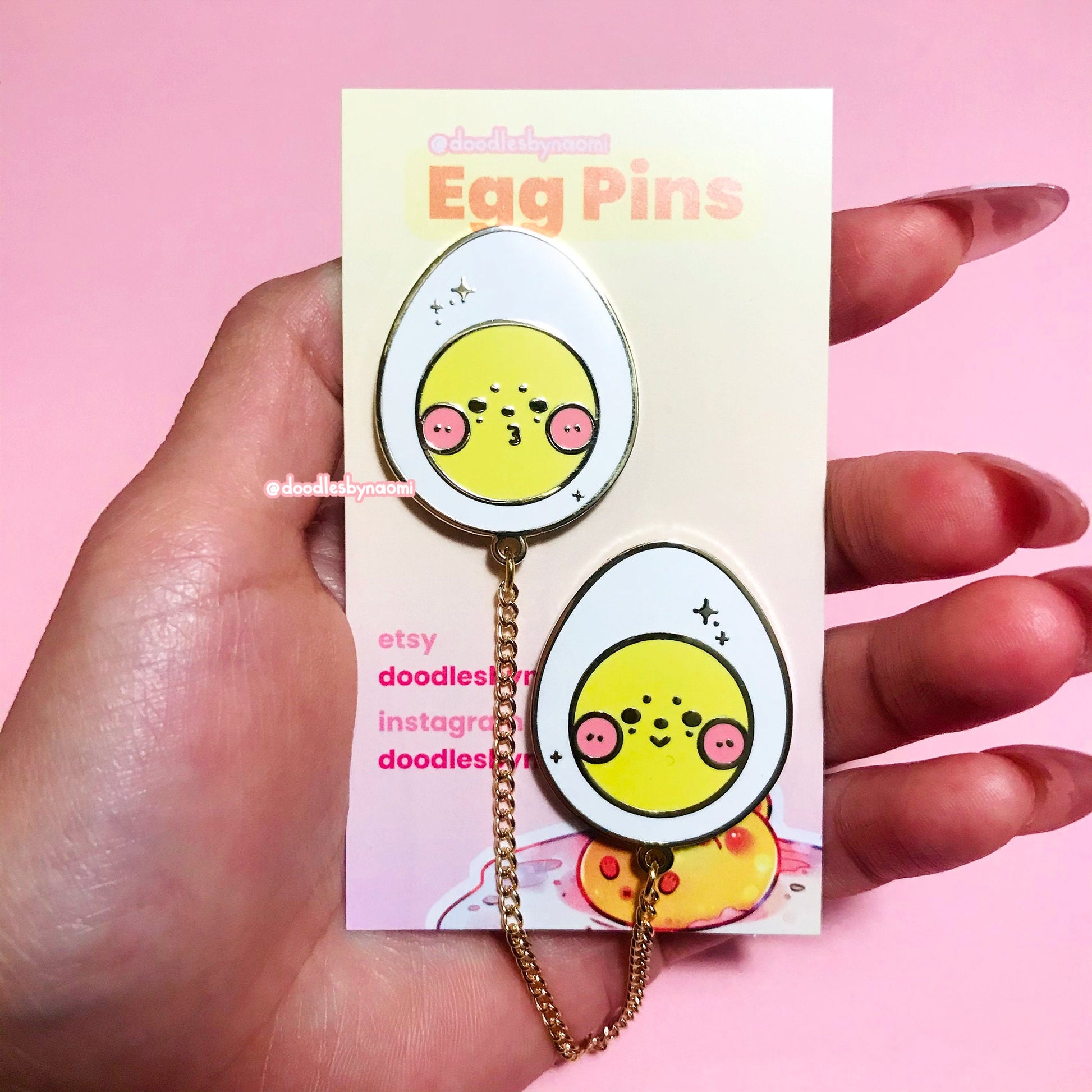 Egg enamel pin | Egg pins | Snack enamel pin | Food enamel pin