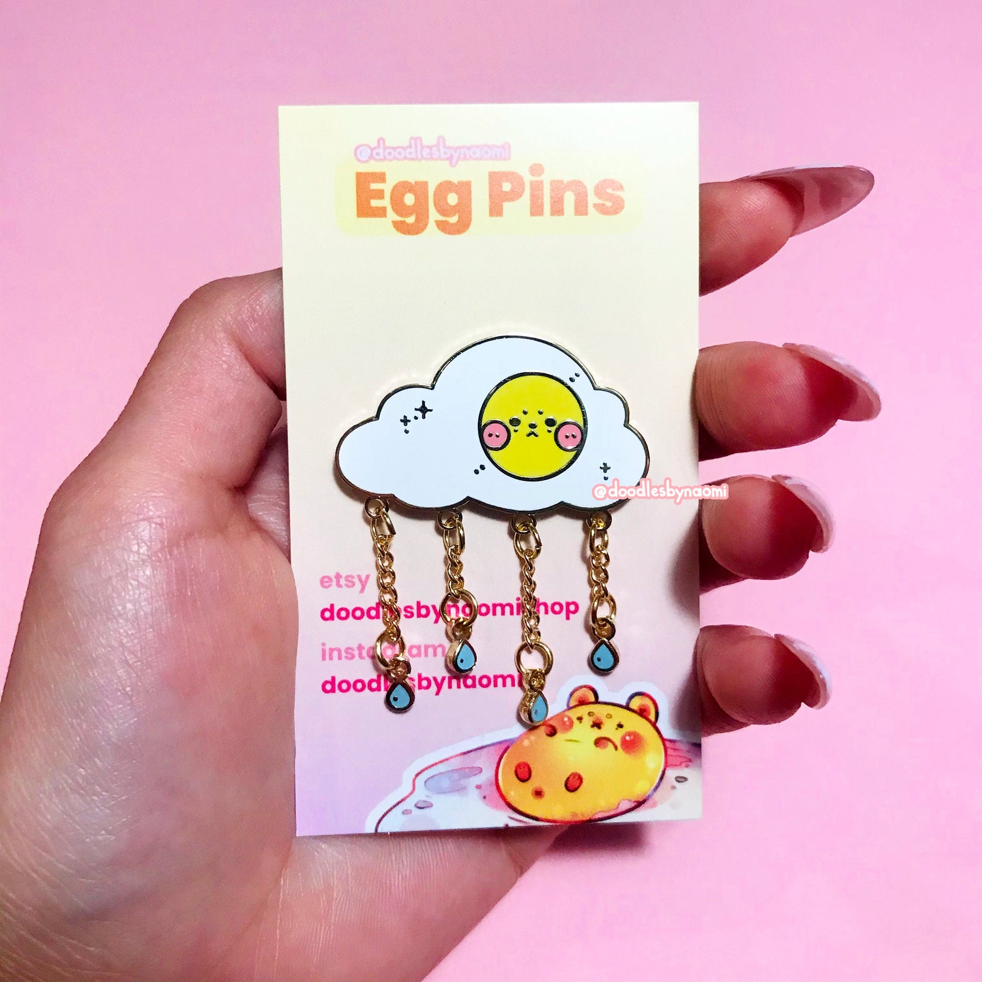 Egg enamel pin | Egg pins | Snack enamel pin | Food enamel pin