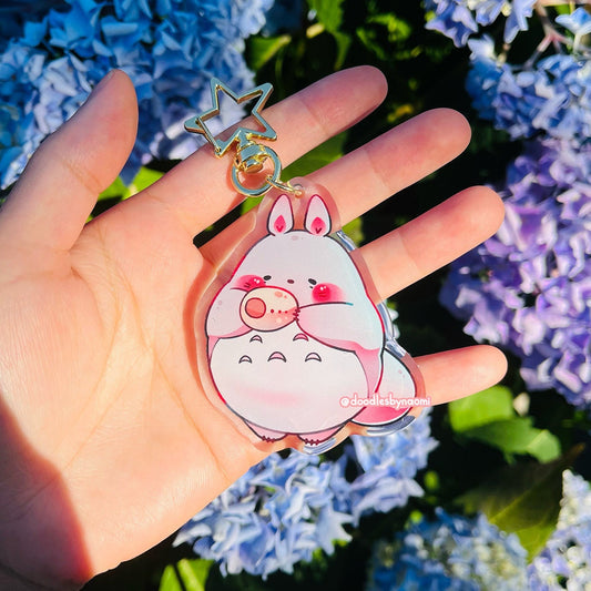 Cute anime bear keychain | Japanese anime keychain | Cute acrylic keychain