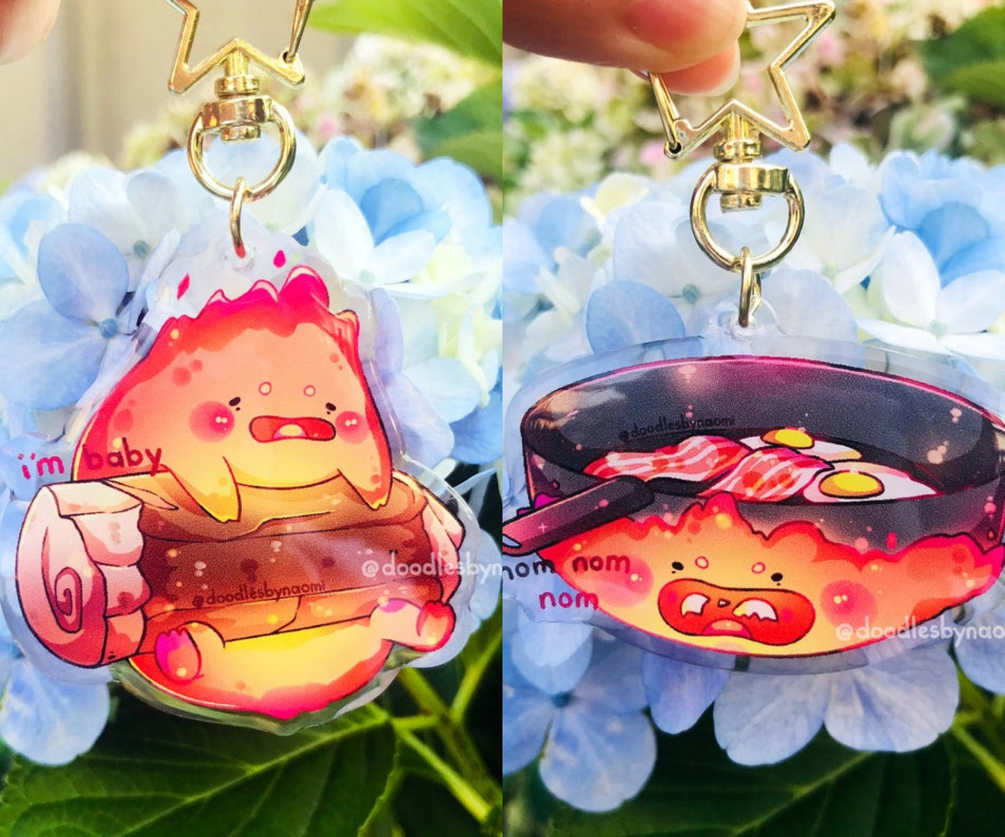 Cute anime bonfire keychains | Japanese anime keychain | Cute keychain | Acrylic keychain