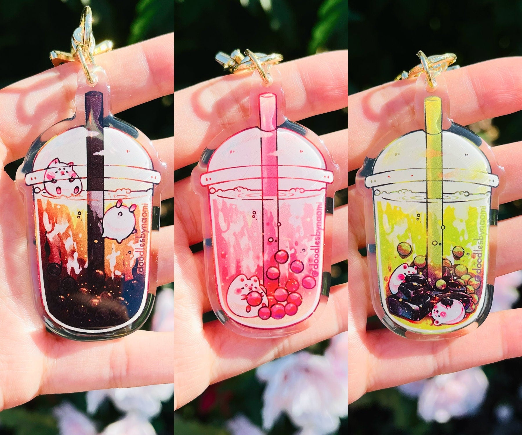 Bubble tea keychain | Boba keychain | Cute food keychain | Cute snack keychain