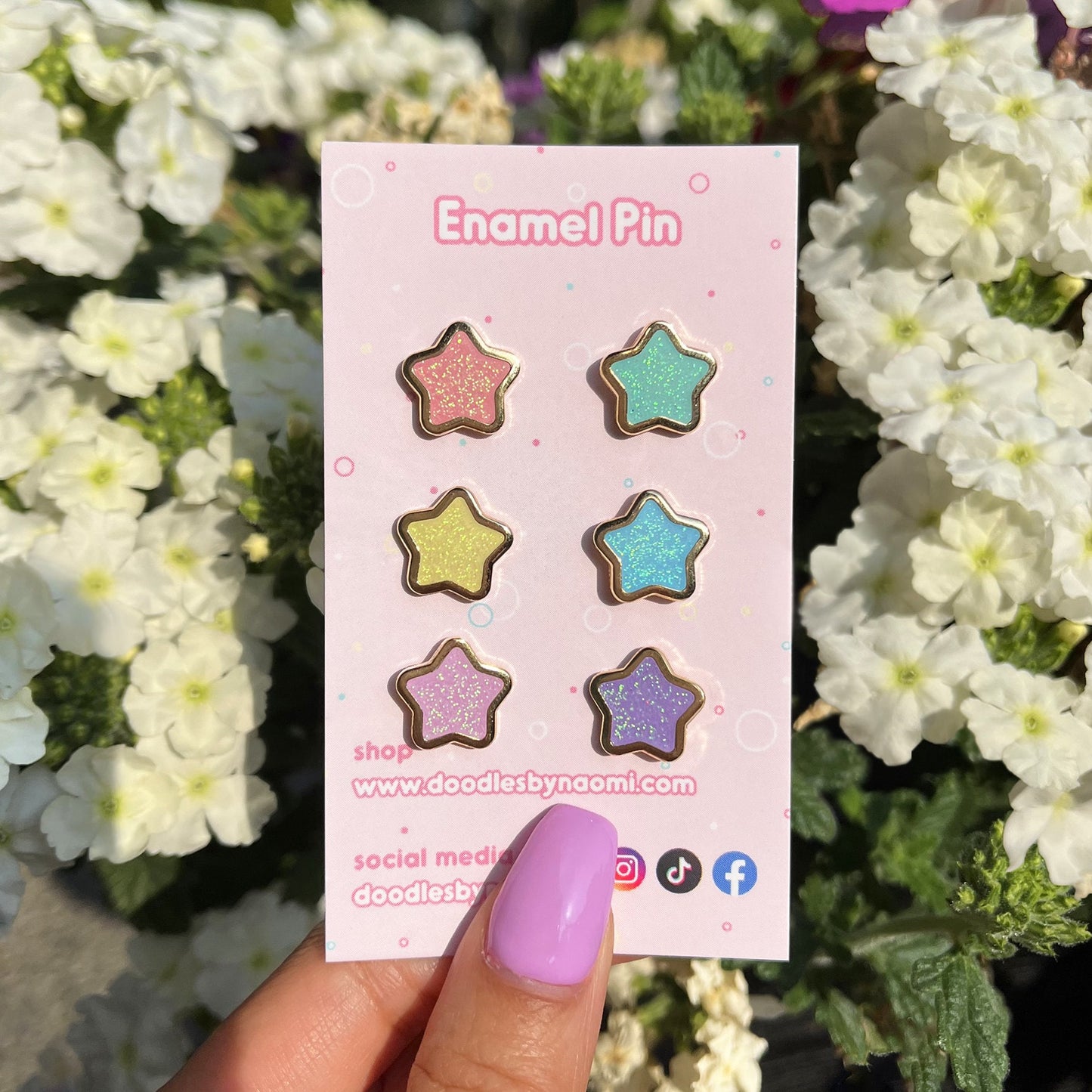 Star enamel pins | Mini pins | Filler pins | Cute enamel pin | Glitter enamel pin