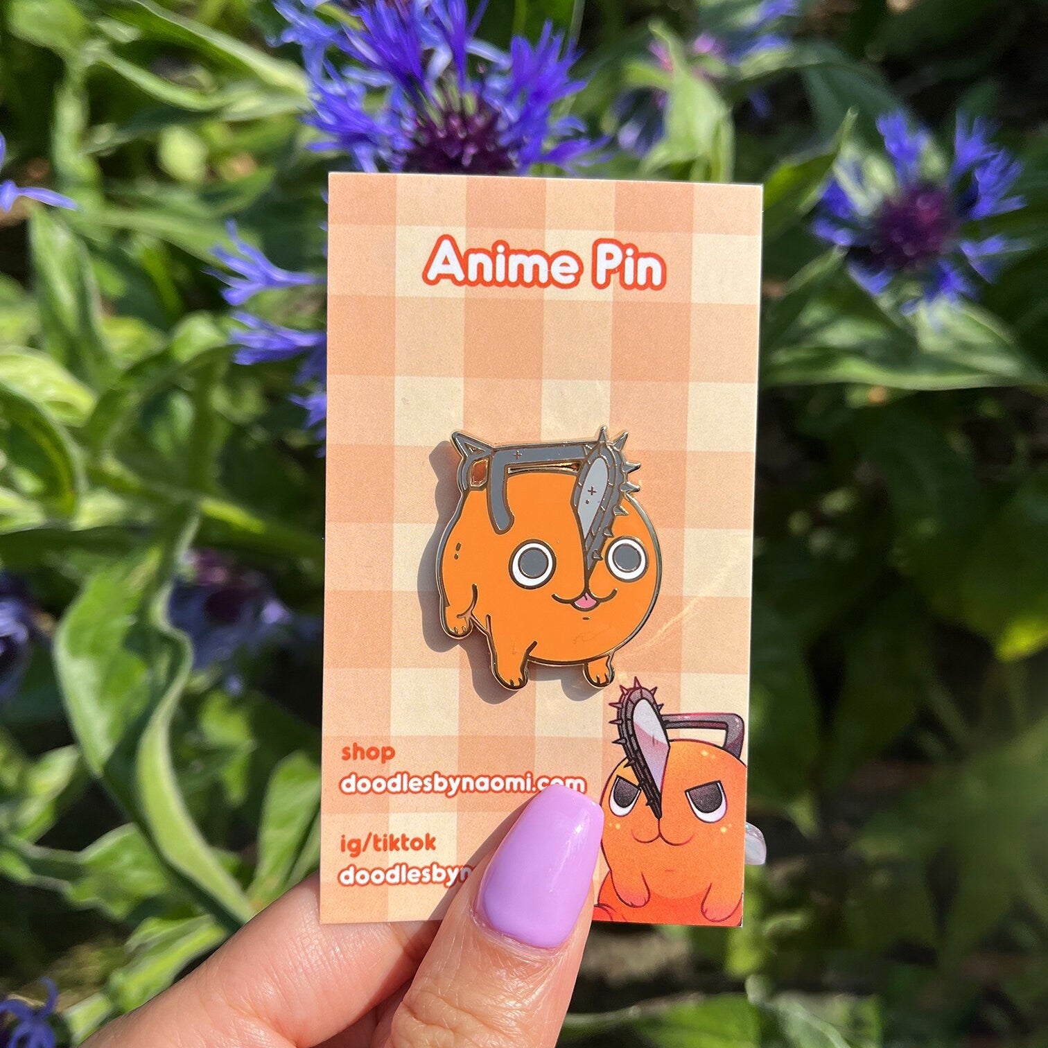 Chainsaw devil enamel pin | Chainsaw dog enamel pin | Anime enamel pin | Cute enamel pin