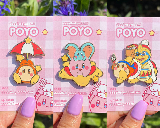 Poyo friends enamel pins | Japanese Anime enamel pins | Gamer enamel pins | Cute enamel pins